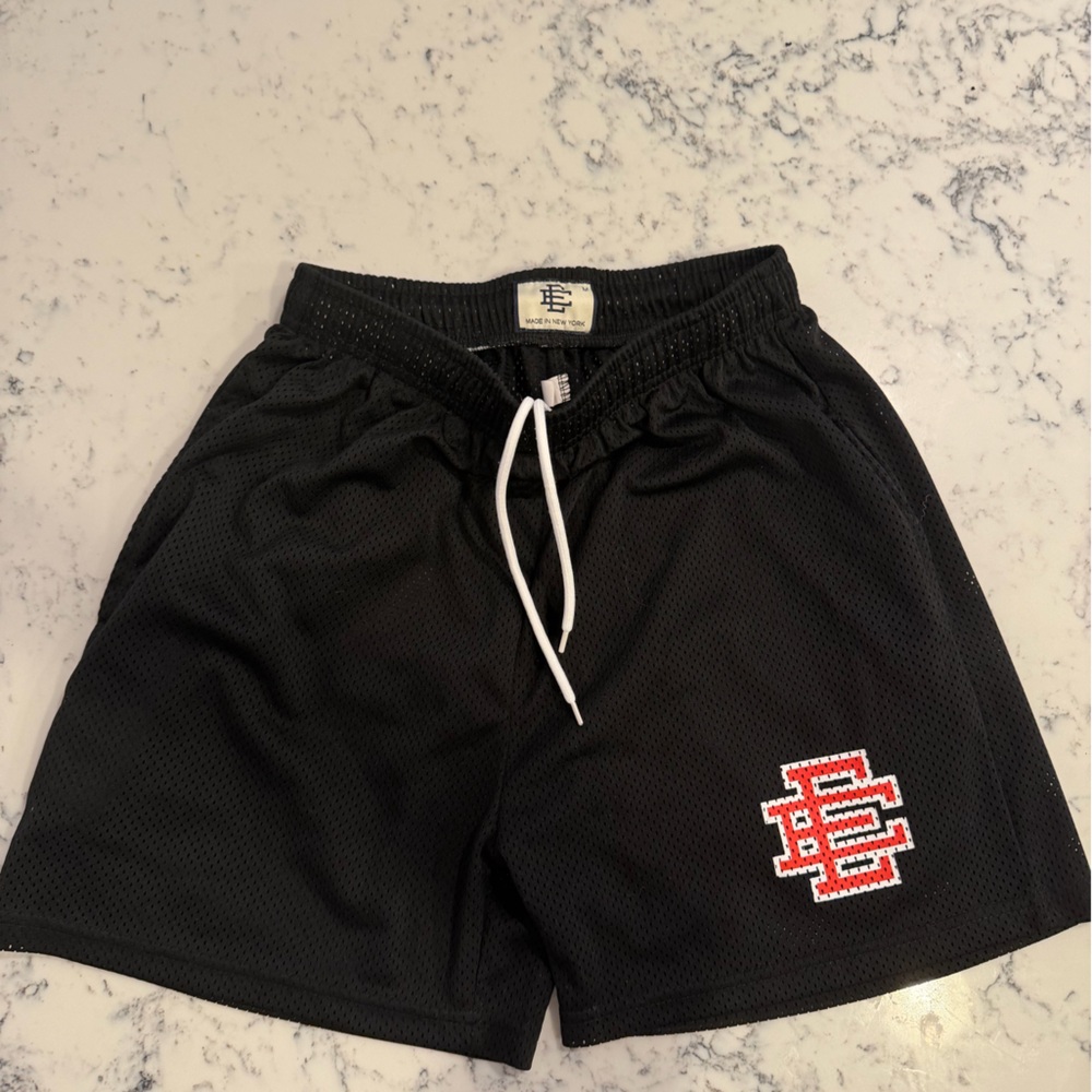 Eric Emanuel Black Mesh Athletic Shorts